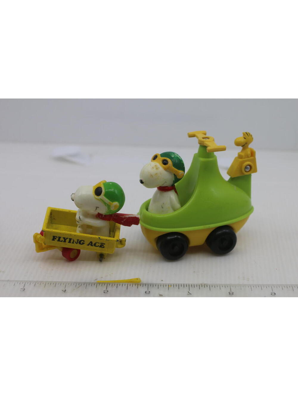 Vintage Snoopy Flying Ace Toy Vehicle with Woodstock